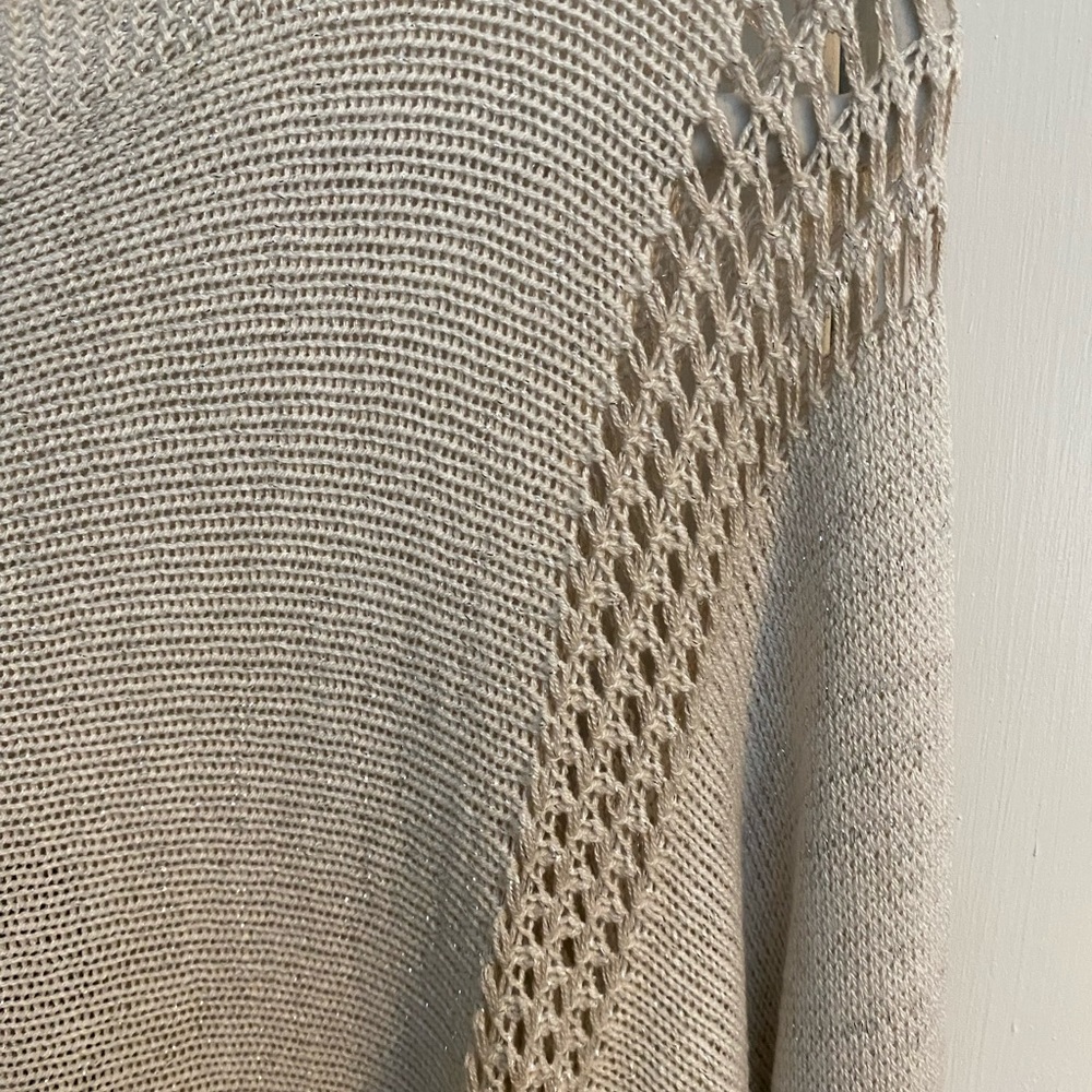 NWT Womens Venti6 Sweater. Silvery Ecru. Large. Peek-through. - Picture 4 of 6